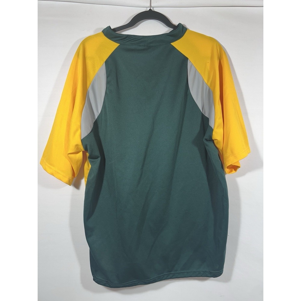 Oakland Athletics Pullover Mens XL Green Yellow 1 4 Zip MLB Fan Gear - Picture 6 of 16